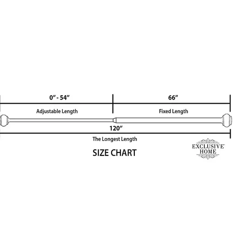 Curtain Rods & Hardware-Kirklands Home Matte Duke Curtain Rod, 120 in. Silver