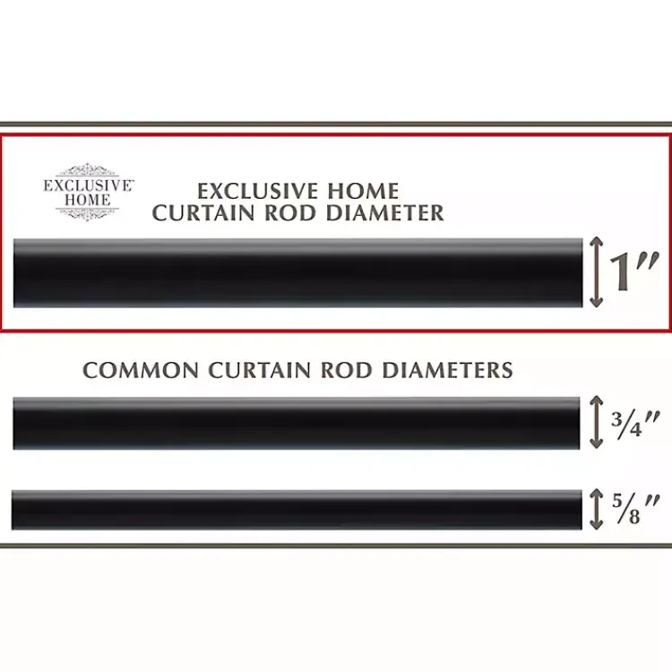 Curtain Rods & Hardware-Kirklands Home Matte Duke Curtain Rod, 72 in. Black