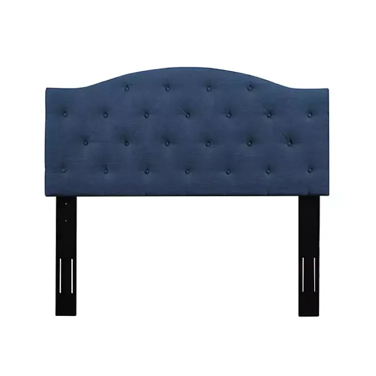 Beds & Headboards-Kirklands Home Navy Bryne Button Tufted Full/Queen Headboard Blue