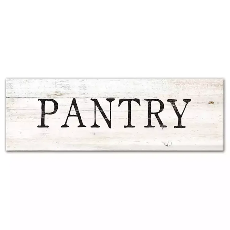 Wall Quotes & Signs-Kirklands Home Pantry Script Canvas Art Print White
