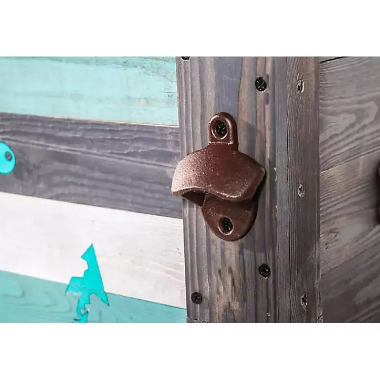 Outdoor Dining-Kirklands Home Handcrafted Wood Anchor Outdoor Patio Cooler Gray