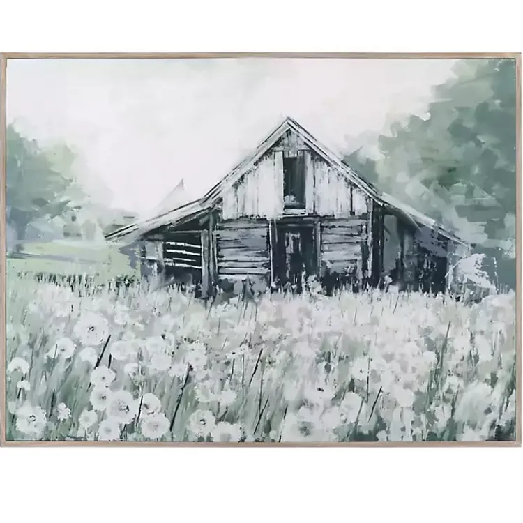 Canvas Art-Kirklands Home Dandelion Barn Framed Canvas Art Print Multi
