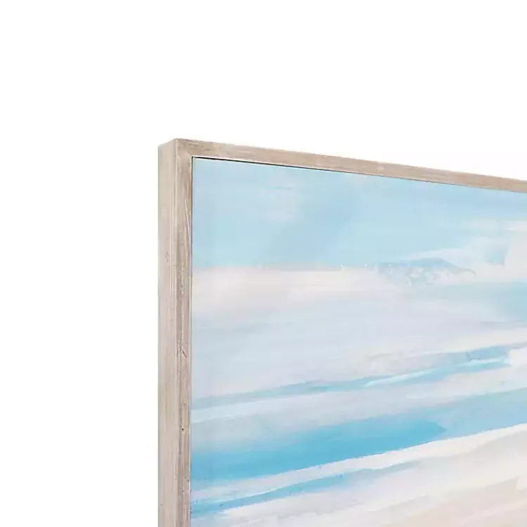 Framed Art-Kirklands Home Beach at Dusk Framed Art Print by Sally Swatland Blue