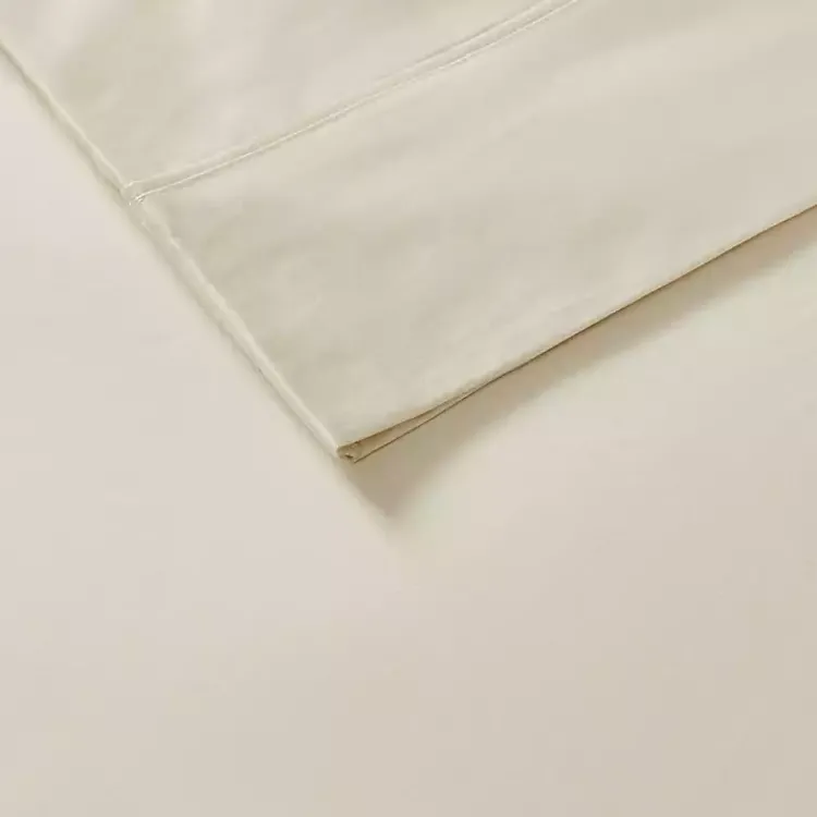 Bed Sheets-Kirklands Home Cotton Blend Sateen 6-pc. King Sheet Set Ivory