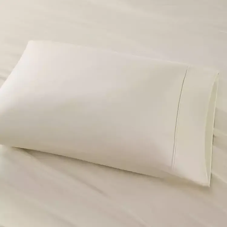 Bed Sheets-Kirklands Home Cotton Blend Sateen 6-pc. King Sheet Set Ivory
