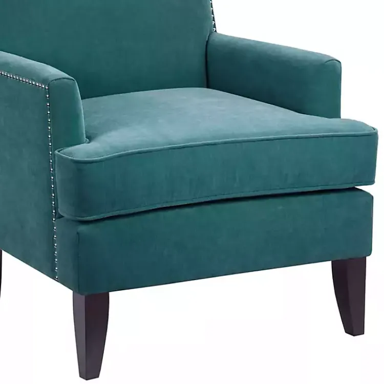 Accent Chairs-Kirklands Home Carlton Accent Chair with Nailhead Trim Blue