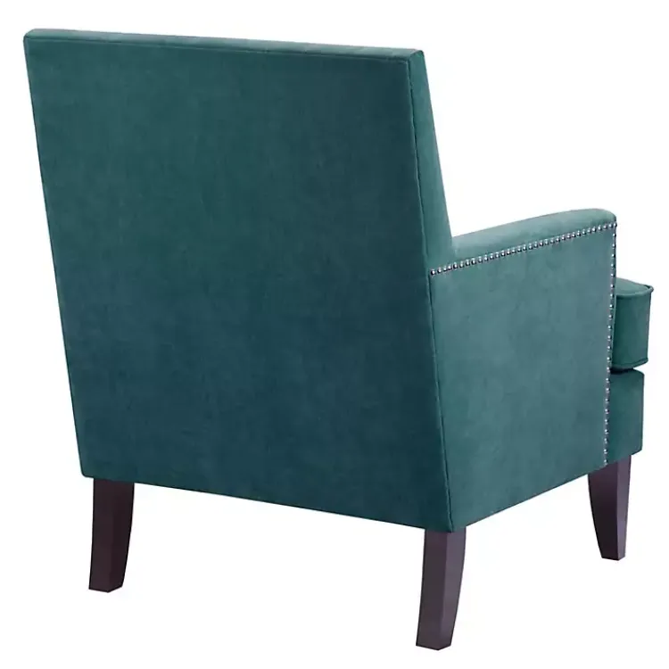 Accent Chairs-Kirklands Home Carlton Accent Chair with Nailhead Trim Blue