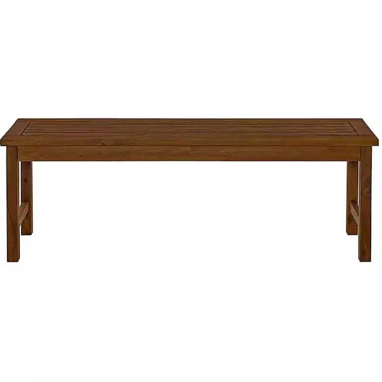 Outdoor Seating-Kirklands Home Dark Acacia Wood Outdoor Bench Brown