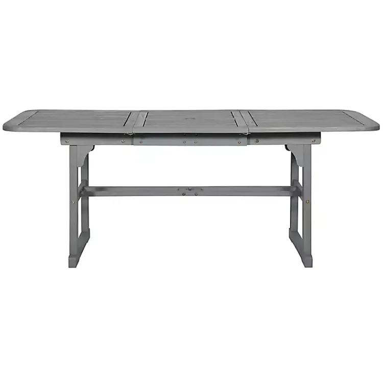 Outdoor Dining-Kirklands Home Wash Extendable Outdoor Dining Table Gray