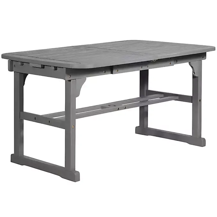 Outdoor Dining-Kirklands Home Wash Extendable Outdoor Dining Table Gray