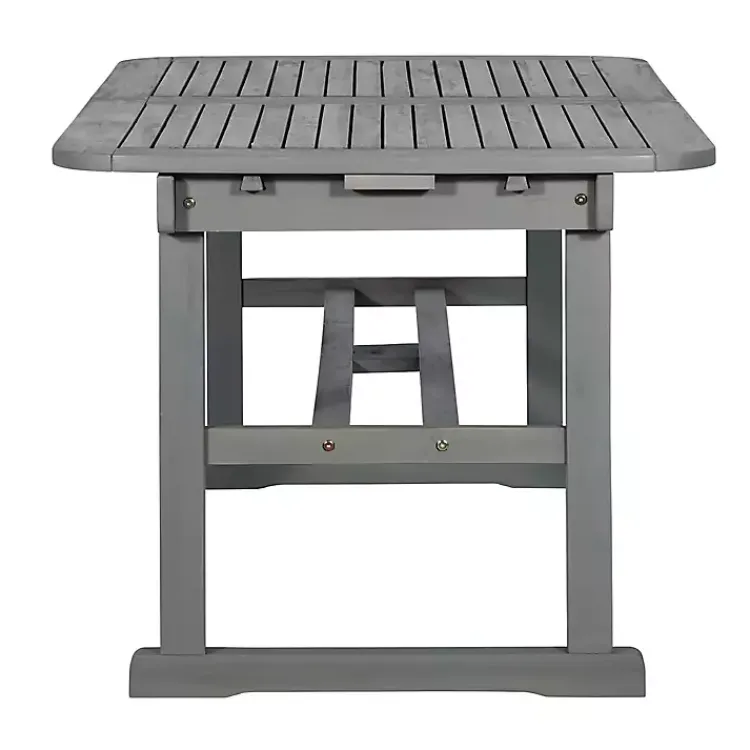 Outdoor Dining-Kirklands Home Wash Extendable Outdoor Dining Table Gray