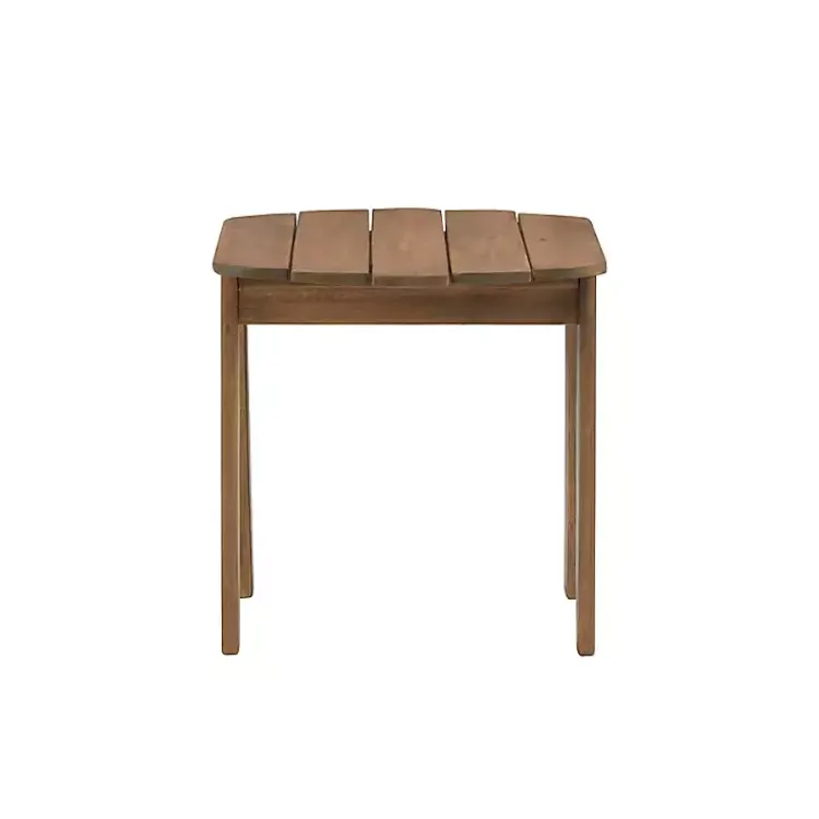 Outdoor Tables-Kirklands Home Natural Warren Adirondack Outdoor Accent Table Brown