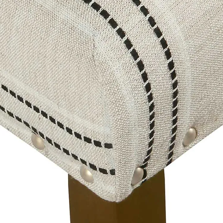 Dining Chairs-Kirklands Home Black and Striped Dining Chairs, Set of 2 White