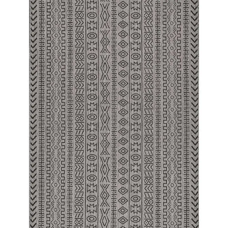 Outdoor Rugs-Kirklands Home Jamie Outdoor Area Rug, 6x9 Gray