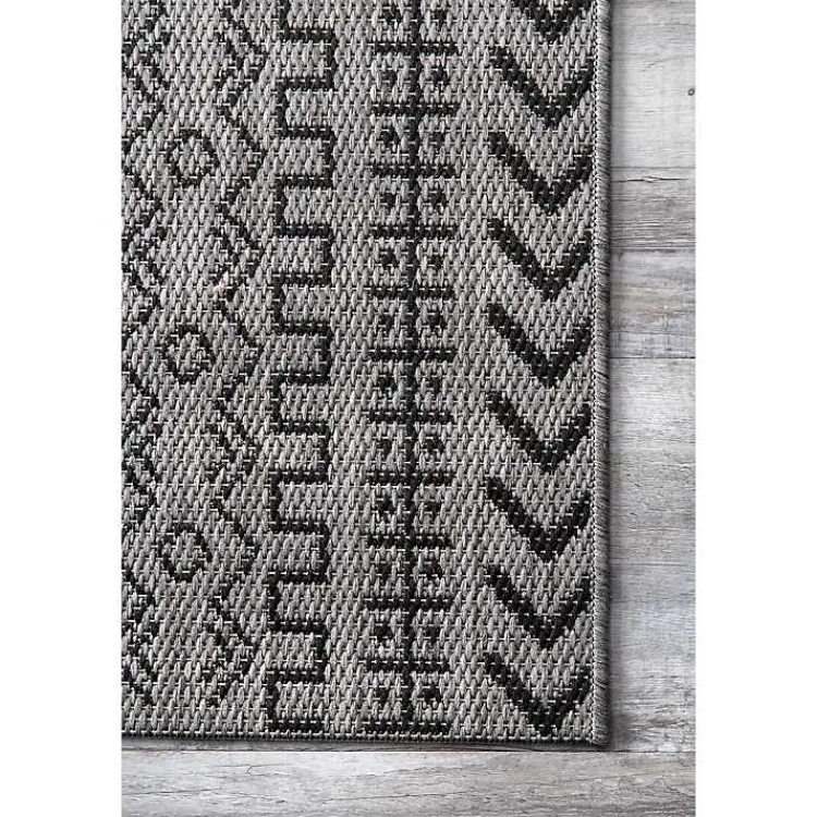 Outdoor Rugs-Kirklands Home Jamie Outdoor Area Rug, 6x9 Gray