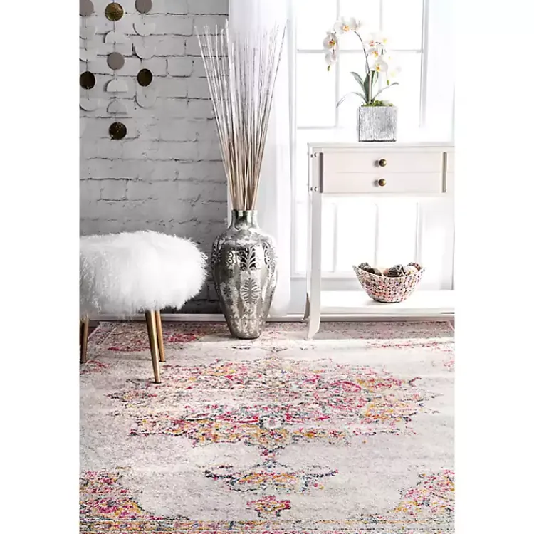 Area Rugs-Kirklands Home Leola Vintage Medallion Area Rug, 5x8 Multi