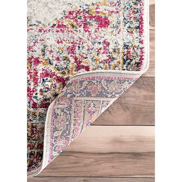 Area Rugs-Kirklands Home Leola Vintage Medallion Area Rug, 5x8 Multi