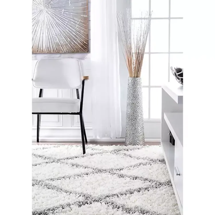 Area Rugs-Kirklands Home Shanna Diamond Area Rug, 8x10 White