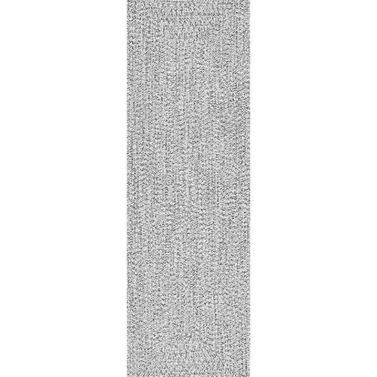 Area Rugs-Kirklands Home Braided Lefebvre Runner Gray
