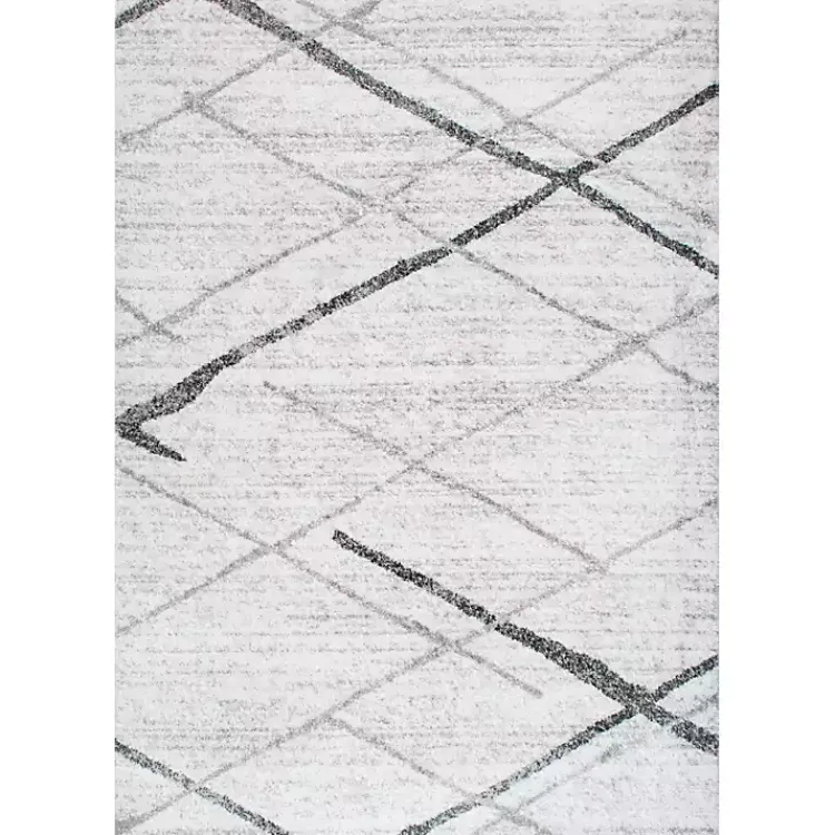 Area Rugs-Kirklands Home Gray Thigpen Diamond Area Rug, 5x8