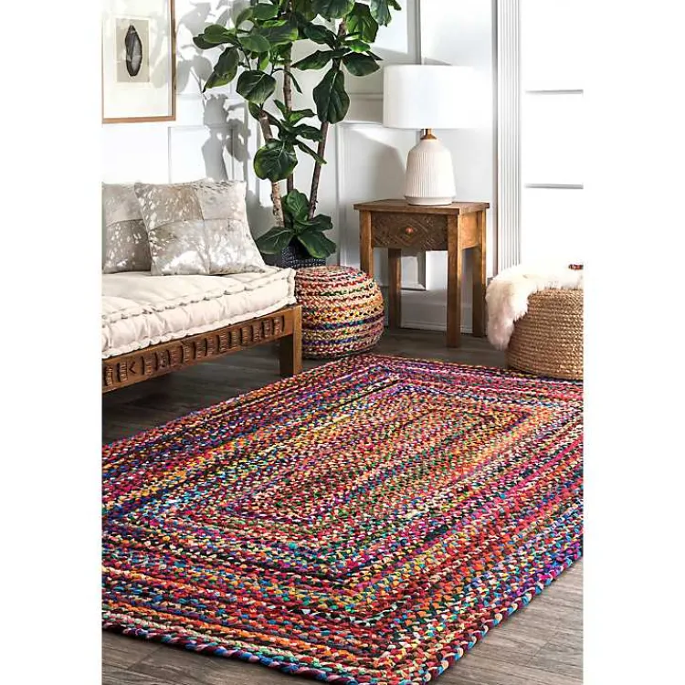 Area Rugs-Kirklands Home Hand Braided Tammara Area Rug, 5x8 Multi
