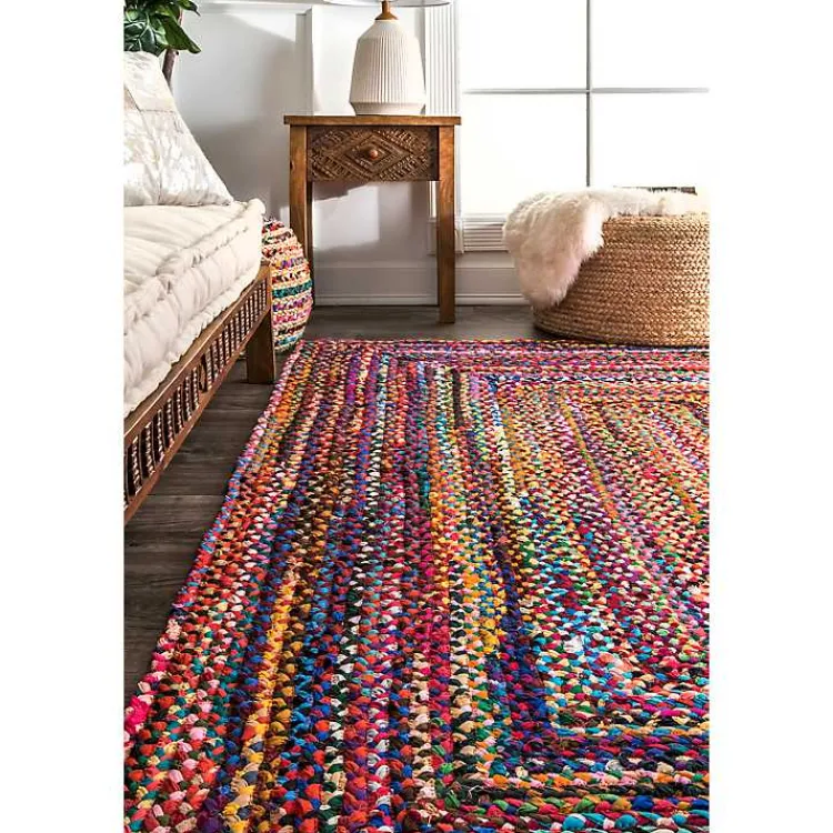 Area Rugs-Kirklands Home Hand Braided Tammara Area Rug, 5x8 Multi