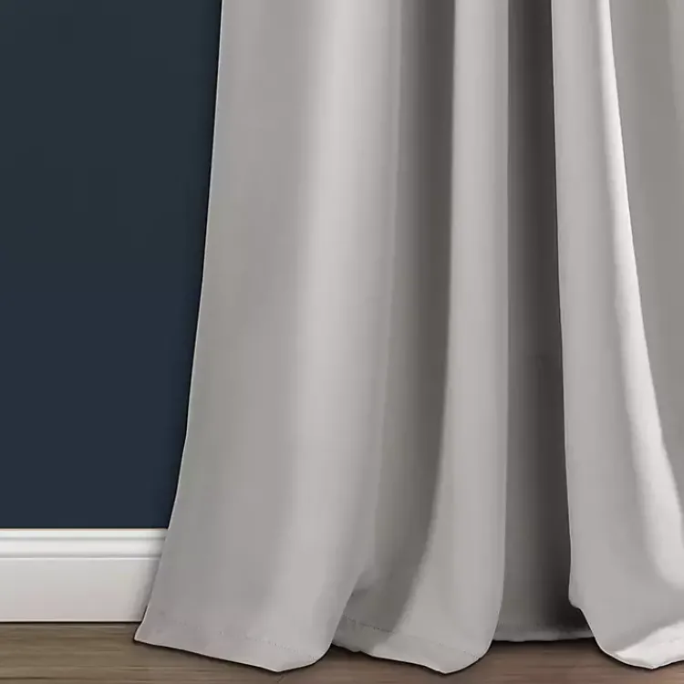 Curtains & Drapes-Kirklands Home Light Blackout Curtain Panel Set, 84 in. Gray
