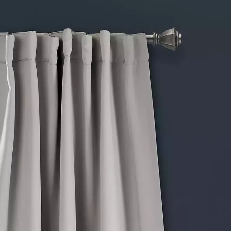 Curtains & Drapes-Kirklands Home Light Blackout Curtain Panel Set, 95 in. Gray