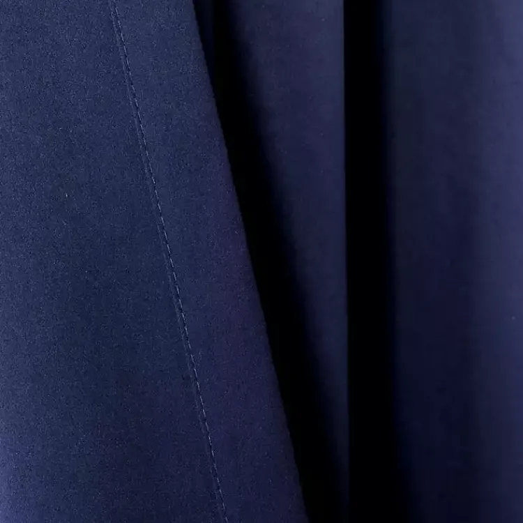 Curtains & Drapes-Kirklands Home Navy Back Tab Blackout Curtain Panel Set, 84 in. Blue