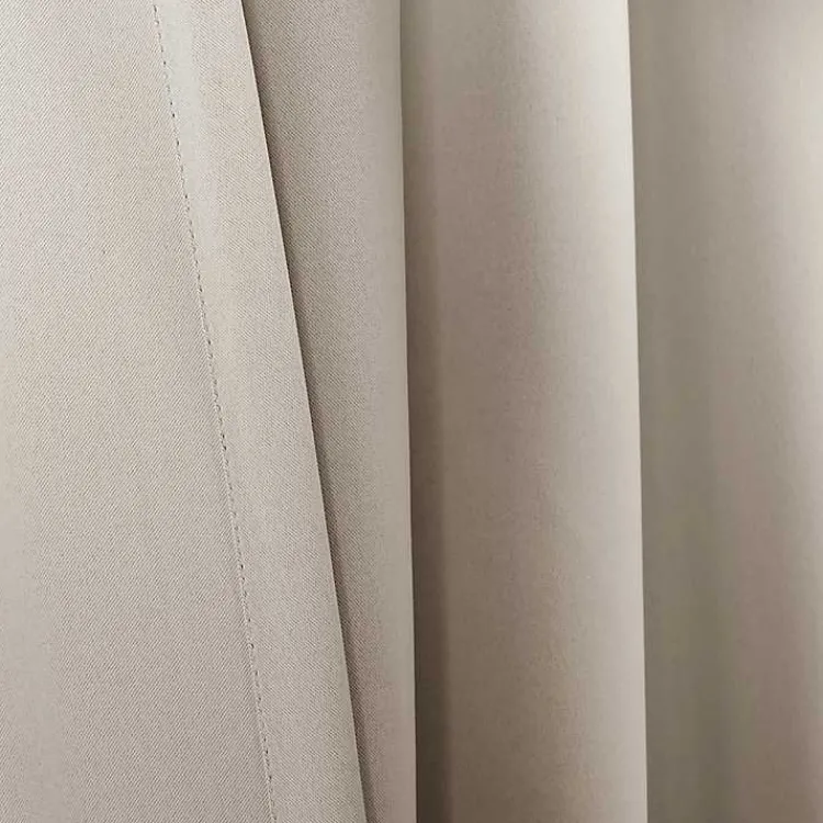 Curtains & Drapes-Kirklands Home Wheat Back Tab Blackout Curtain Panel Set, 84 in. Tan