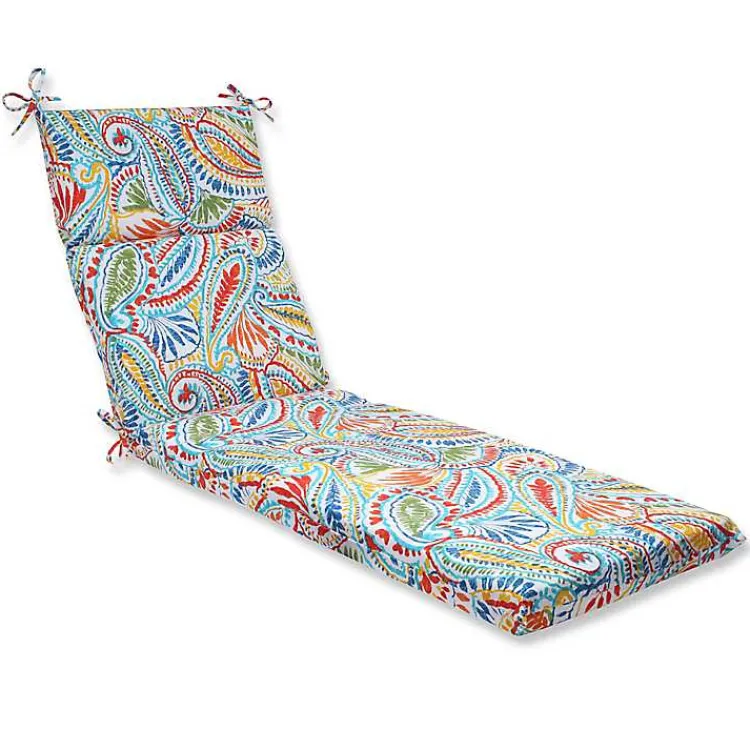 Outdoor Cushions & Pillows-Kirklands Home Multicolor Ummi Chaise Lounge Cushion