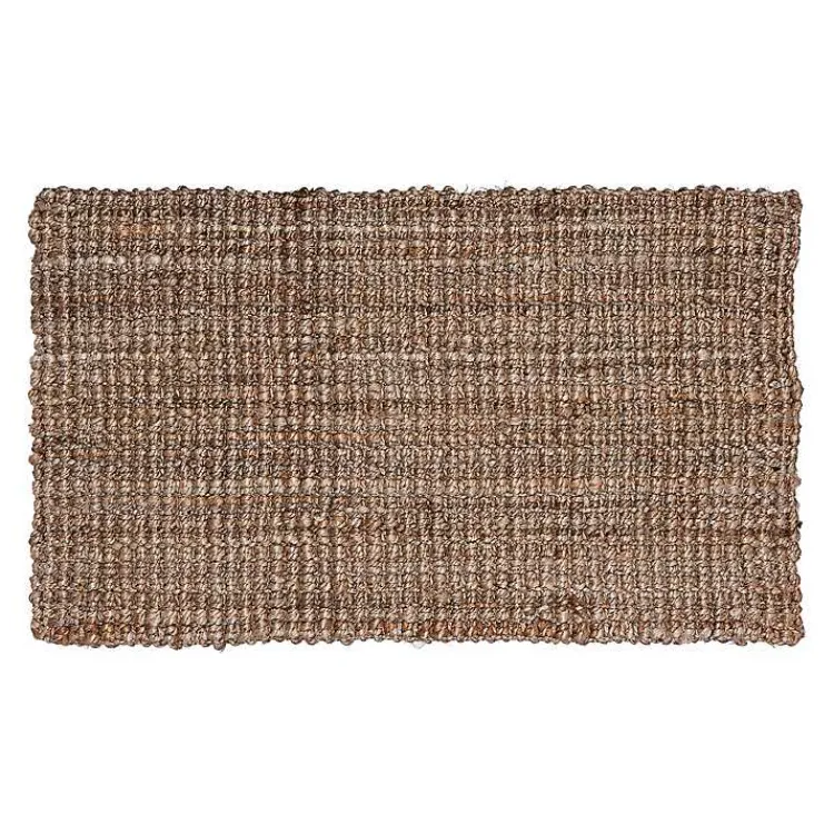 Accent Rugs-Kirklands Home Handspun Jute Boucle Scatter Rug Brown