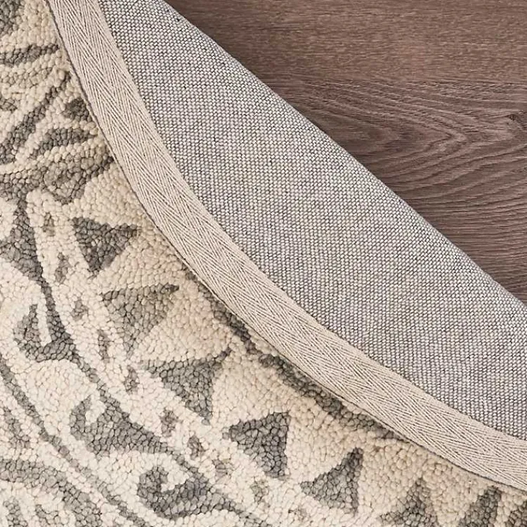 Area Rugs-Kirklands Home Geometric Round Waves Area Rug, 6 ft.