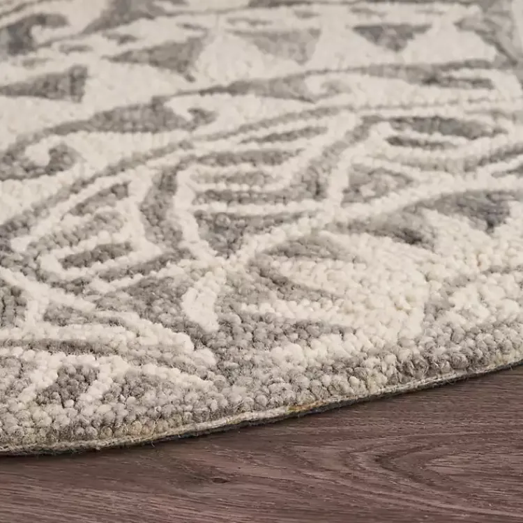 Area Rugs-Kirklands Home Geometric Round Waves Area Rug, 6 ft.