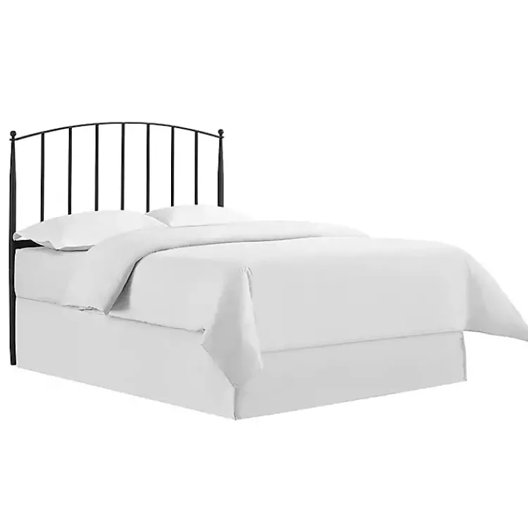 Beds & Headboards-Kirklands Home Whitley Metal Slat Full/Queen Headboard Black