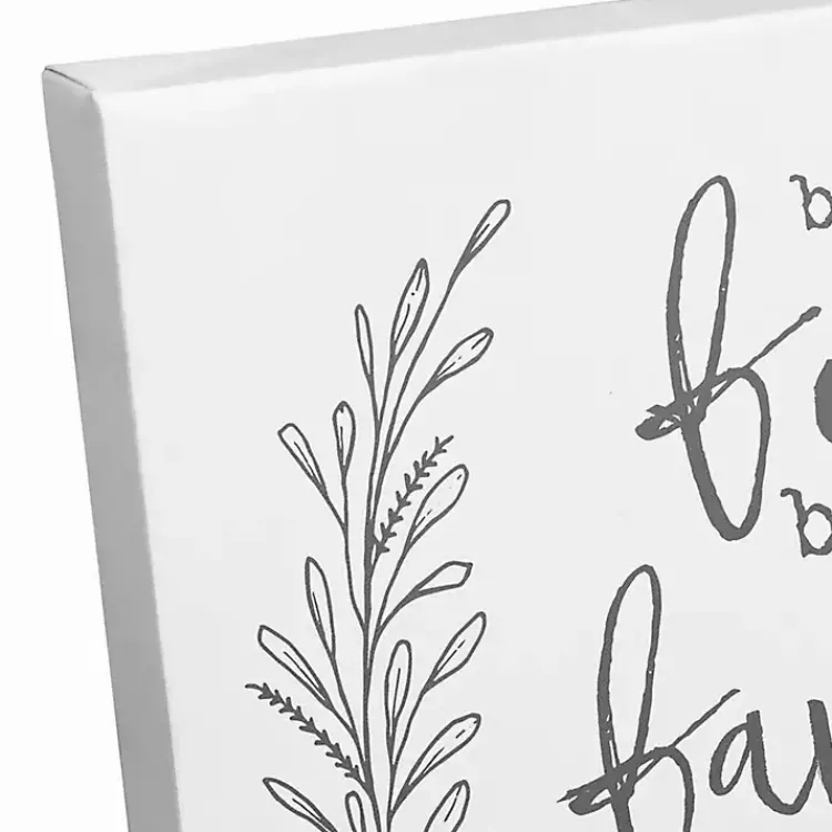 Wall Quotes & Signs-Kirklands Home Bless This Food White and Gray Canvas Art Print