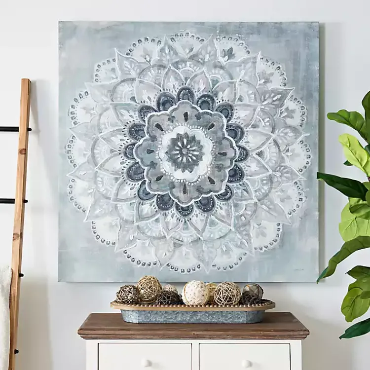 Canvas Art-Kirklands Home Blue Paulo Sunburst Canvas Art Print Gray