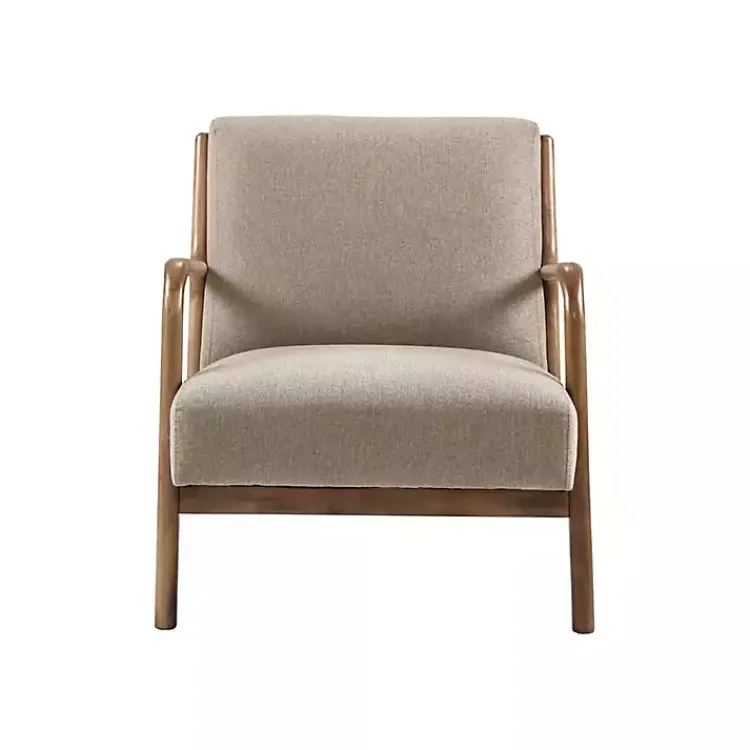 Accent Chairs-Kirklands Home Nolan Sand Mid-Century Accent Chair Tan