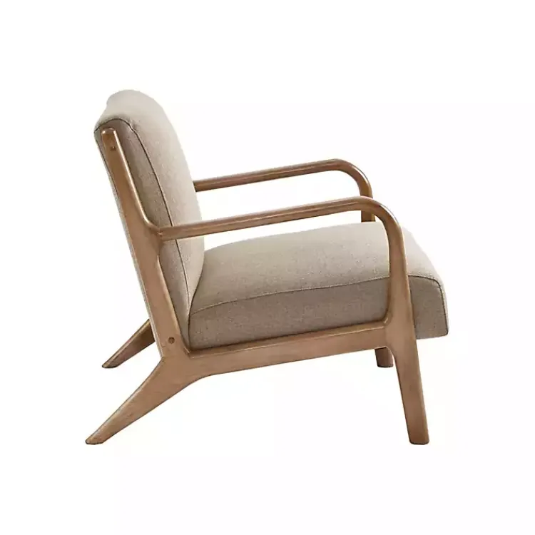 Accent Chairs-Kirklands Home Nolan Sand Mid-Century Accent Chair Tan