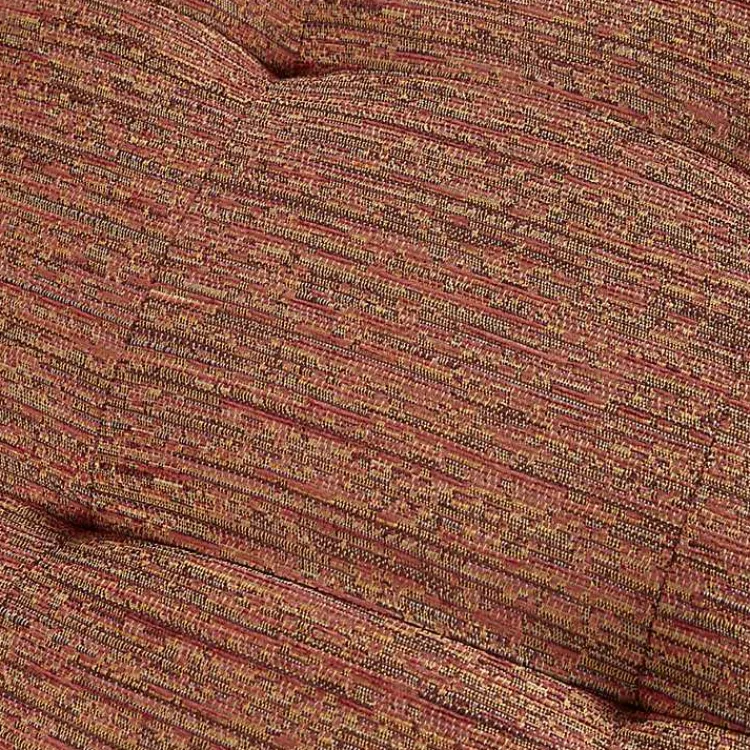 Accent Chairs-Kirklands Home Mid-Century Pecan Finish Accent Chair Orange