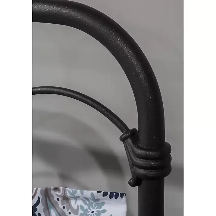 Beds & Headboards-Kirklands Home Scalloped Metal Josie King Headboard Black