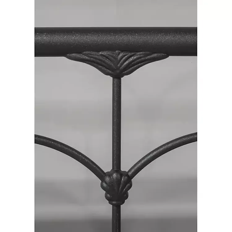 Beds & Headboards-Kirklands Home Scalloped Metal Josie King Headboard Black