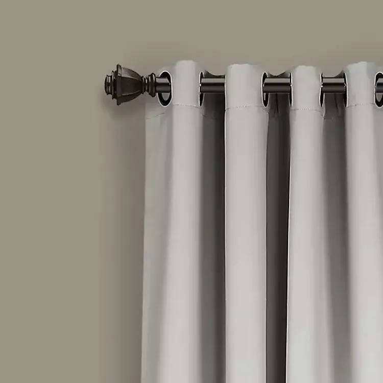Curtains & Drapes-Kirklands Home Lush Insulated Curtain Panel Set, 120 in. Gray