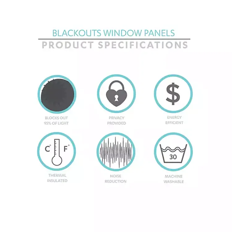 Curtains & Drapes-Kirklands Home Lush Insulated Curtain Panel Set, 120 in. Gray