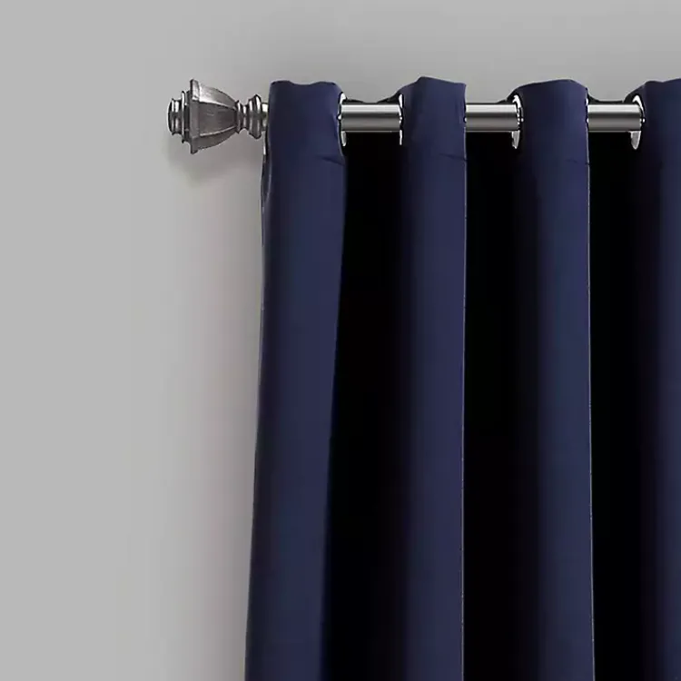 Curtains & Drapes-Kirklands Home Navy Blackout Curtain Panel Set, 108 in. Blue