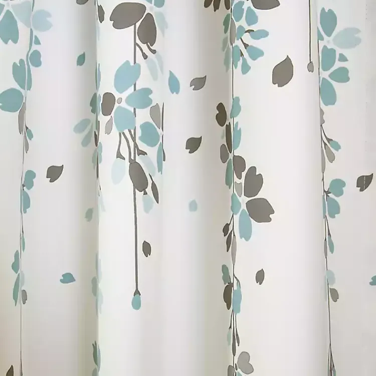 Curtains & Drapes-Kirklands Home Blue Weeping Flower Curtain Panel Set, 95 in.