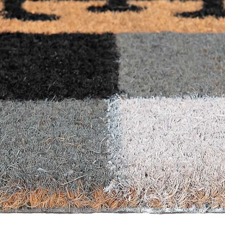 Doormats-Kirklands Home Black and White Buffalo Check Doormat