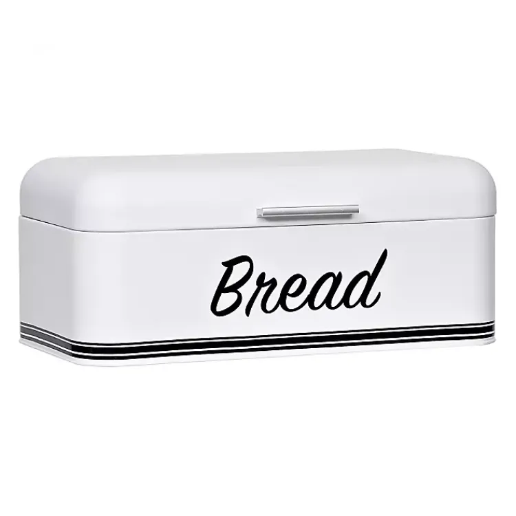 Kitchen Storage-Kirklands Home Metal Bread Box White