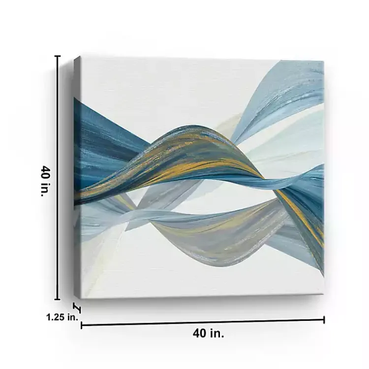 Canvas Art-Kirklands Home Changing Currents I Giclee Canvas Art Print Blue