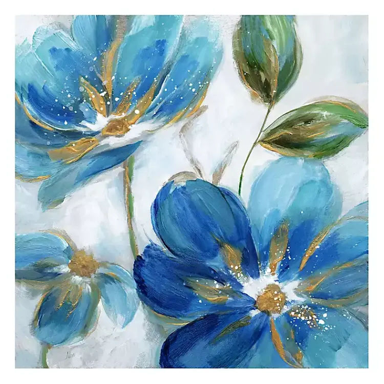 Canvas Art-Kirklands Home Flowering s II Giclee Canvas Art Print Blue